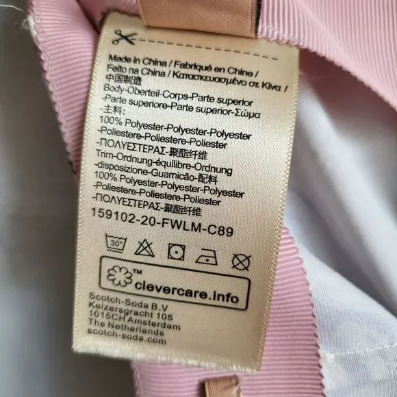 NWT SCOTCH & SODA Satin Feel Knotted Marble Midi Skirt Size XS - Picture 15 of 15